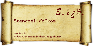 Stenczel Ákos névjegykártya